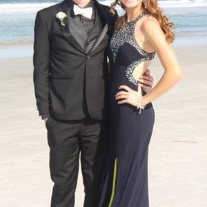 Beautiful navy prom dress